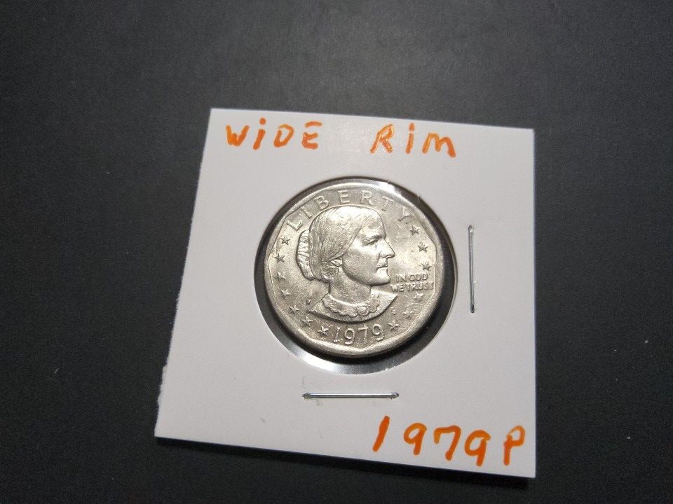 1979p Wide Rim Susan B Anthony Dollar