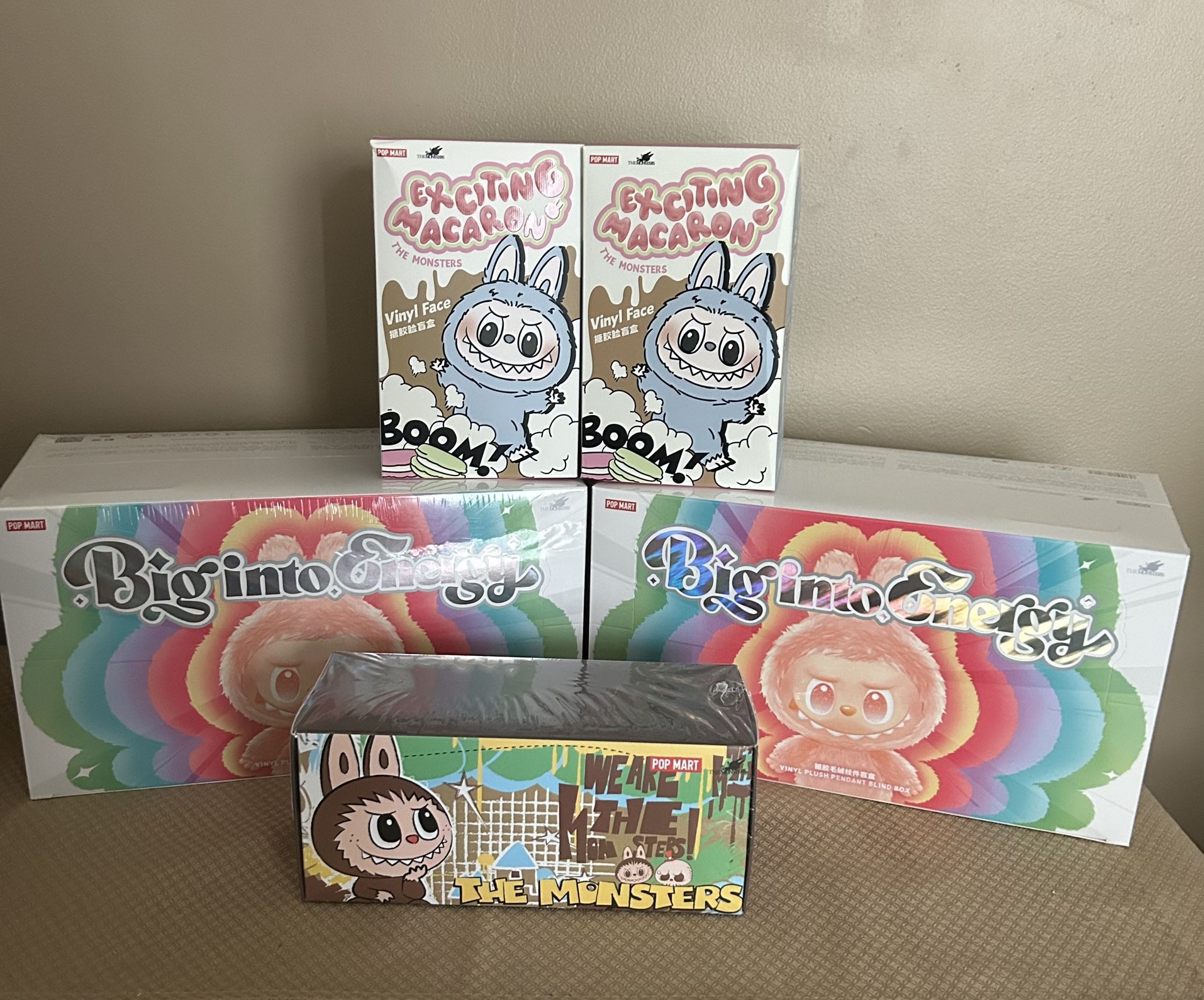 Popmart Labubu the monsters Big into energy exciting macaroon brand new authentic