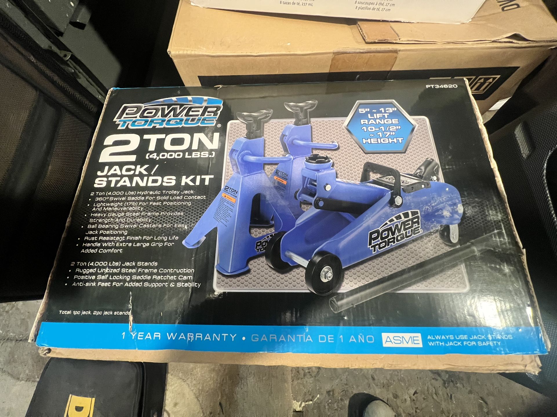 Power Torque 2 Ton 4000lbs W Car Stands