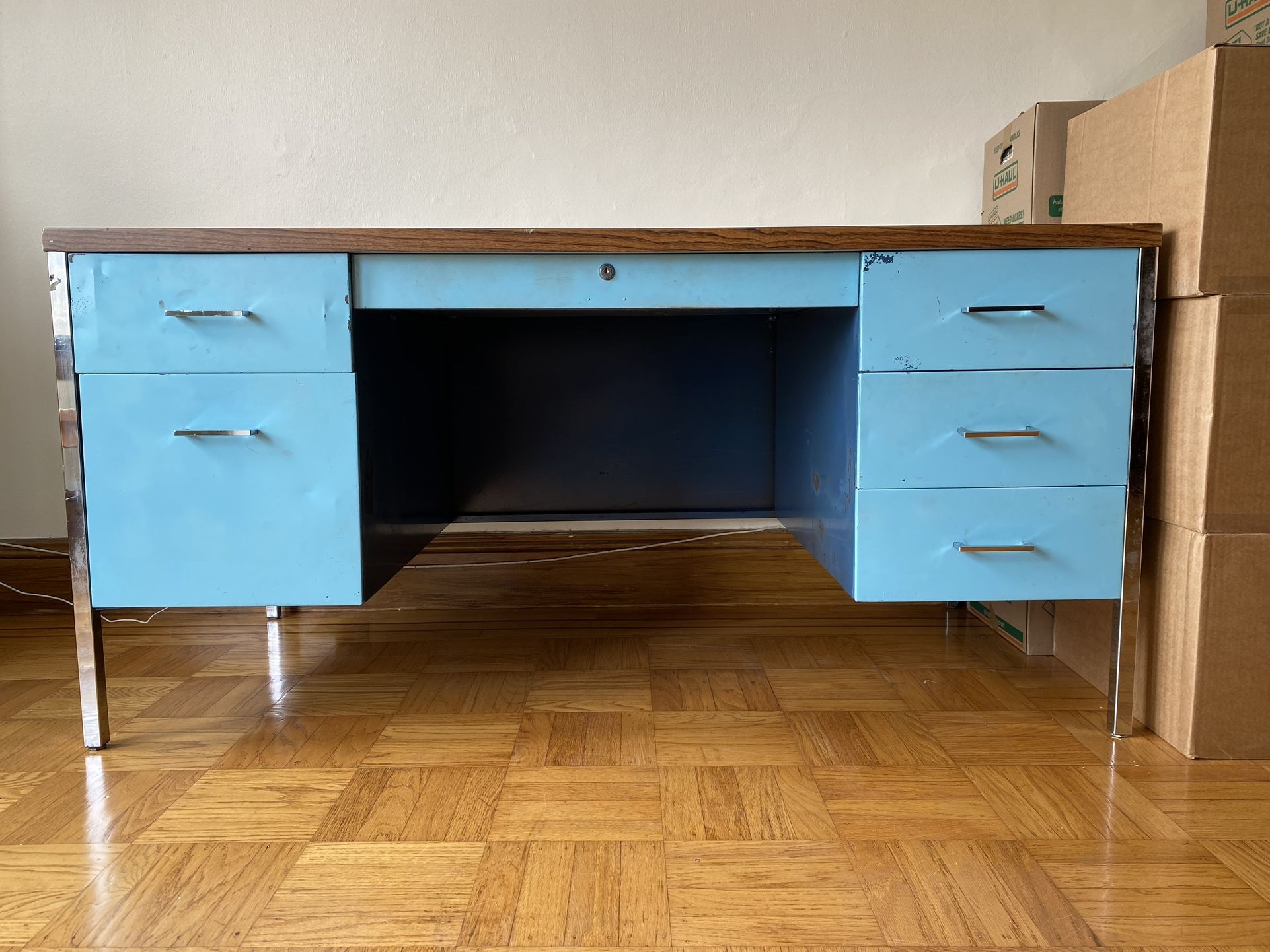 1980s Metal Desk