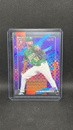 2026 Topps Finest Baseball#144 Luis Morales, Athletics RC Purple X-Fractor /75