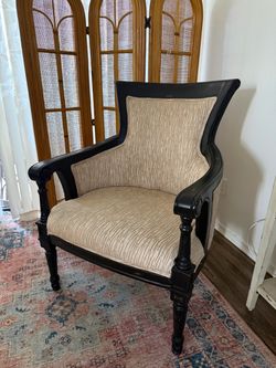 Beige brown accent chair