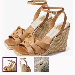 Dolce Vita Size 8 Women’s Maze wedge Leather Strapped Sandal