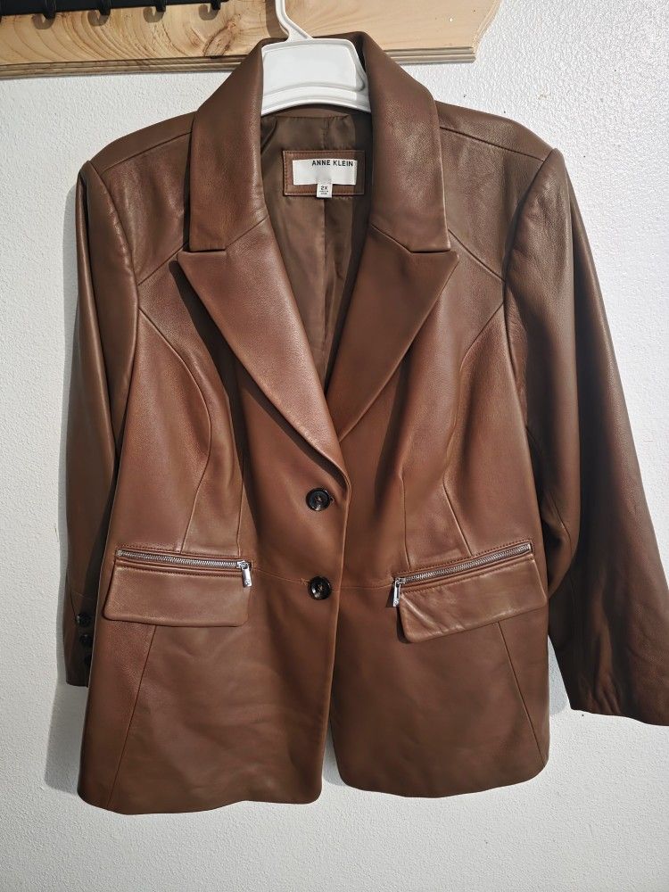 Anne Klein leather jacket