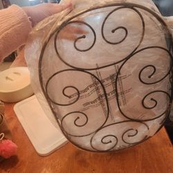 Princess House Metal And Crystal Tray