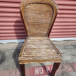 Vintage Bamboo Chair Solid Wood (needs tlc)