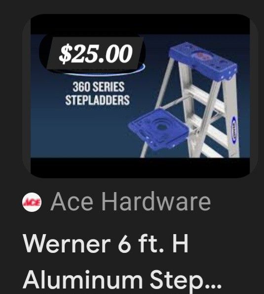 6 Ft Werner aluminum Ladder