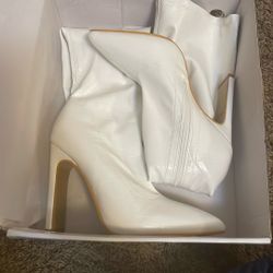 White Thigh High Boots 