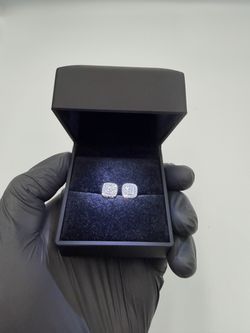 1.00 Ct Round Cut D VVS1 Lab Grown Diamond Earrings In 925 Sterling Silver