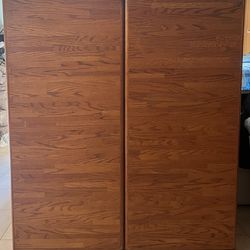 Vintage solid wood double door dresser