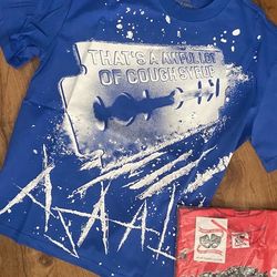 Cough Syrup Tee Blue Size Medium