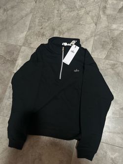 Alo Quarter Zip Size M Black