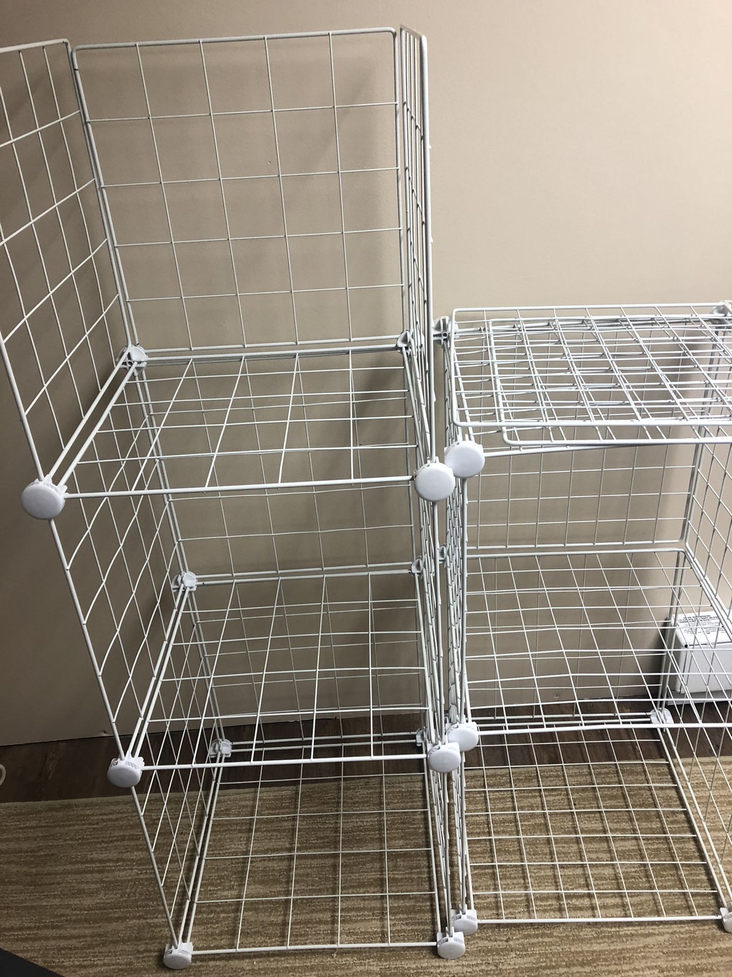 White Wire Storage Cubes