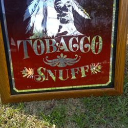 Tabacco Snuff Advertising Mirror, Indian