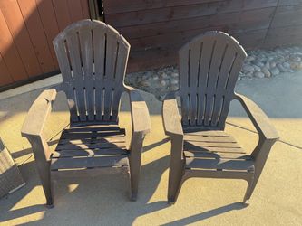 Plastic Adirondack Patio Chairs – Set of 2