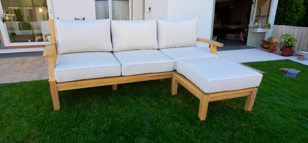 New Teak Wood Outdoor Patio Furniture Lounge Set