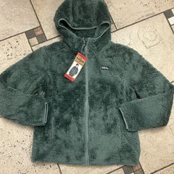 NWT Eddie Bauer boys full zip hooded plush Jacket Size M 10/12