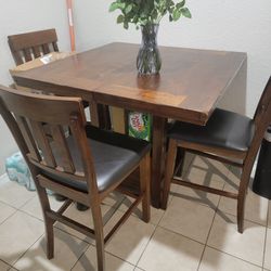 Wood Table With Leaf