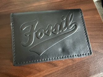 Genuine Leather Black Fossil Wallet NEW with tags