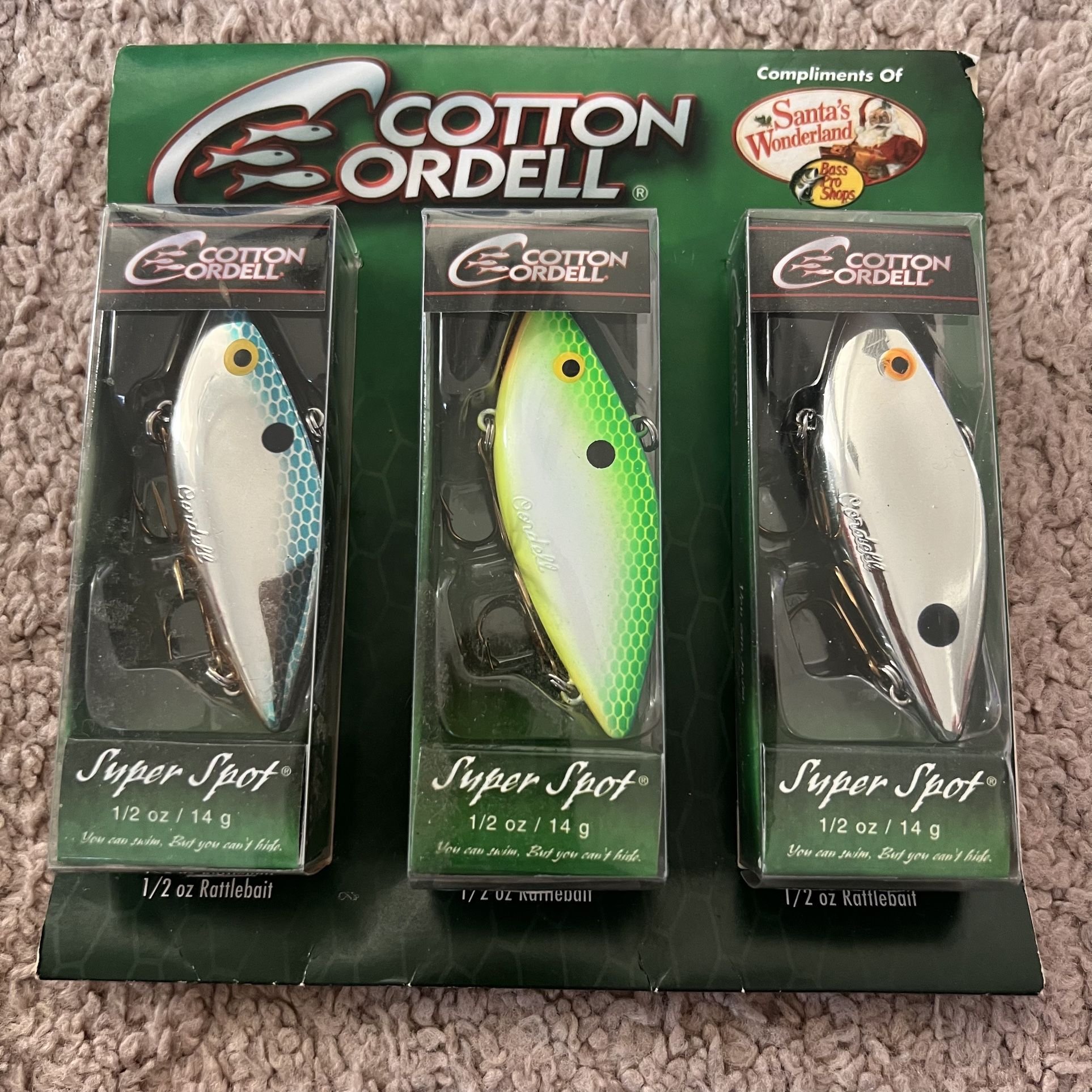 3-pack COTTON CORDELL SUPER SPOT RattleBAIT 1/2oz for Sale in San Antonio,  TX - OfferUp