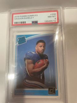 2018 Panini Donruss Saquon Barkley Rated Rookie PSA 8