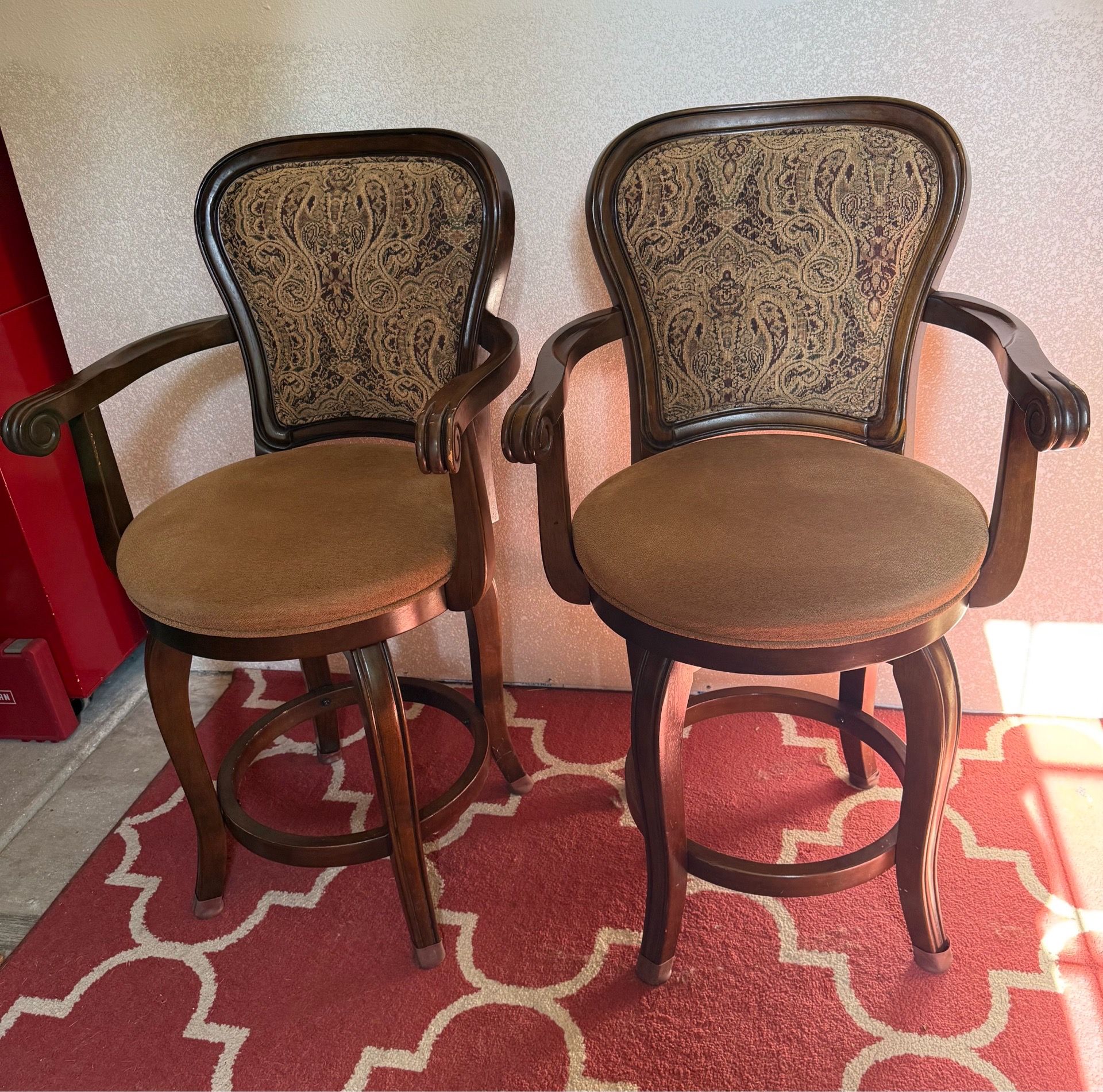 24” Swivel Barstools (one pair - two stools)