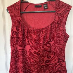 New York & Company deep red blouse 