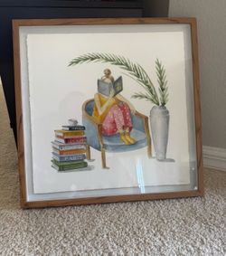 Framed artwork, signed