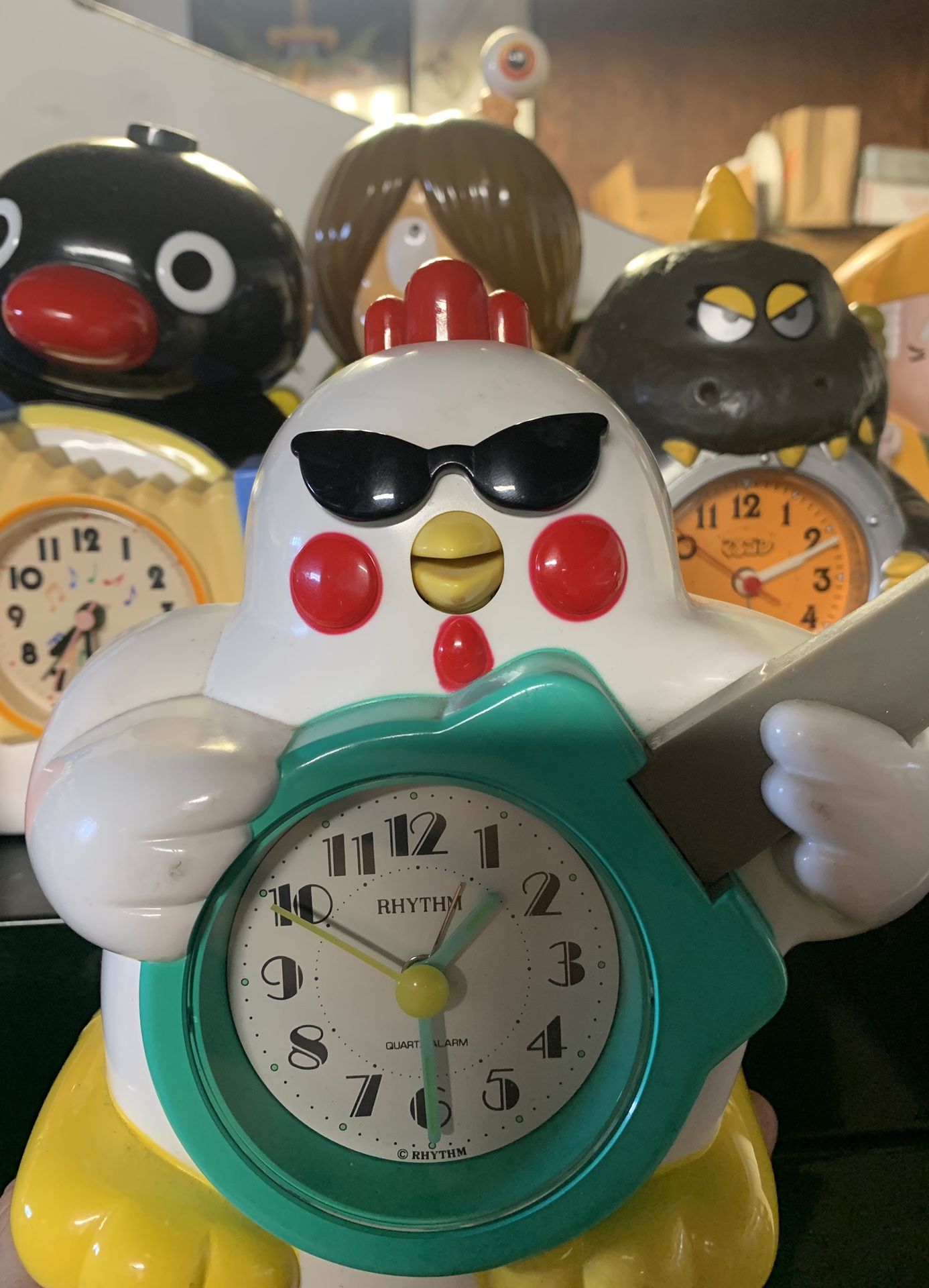 Rhythm Rock N Roll Chicken Alarm Clock