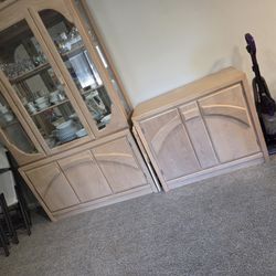 China Cabinet With Buffet Table 
