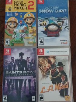 4 Nintendo switch games $30 each