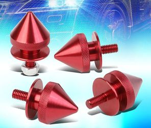 Brand New Universal Spike Style Red Aluminum Car Bumper Trunk Fender Hatch Lids Quick Release Fastener