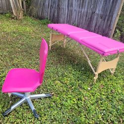 Pink Massage Bed & Chair