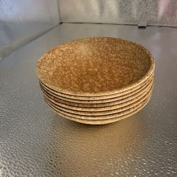 Set Of 8 Wooden Bowls 1 1/2 Inches 