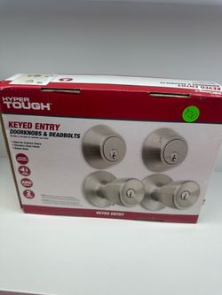 Hyper tough keyed entry door knobs & deadbolts