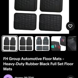 FH Group Automotive Floor Mats - Heavy-Duty Rubber