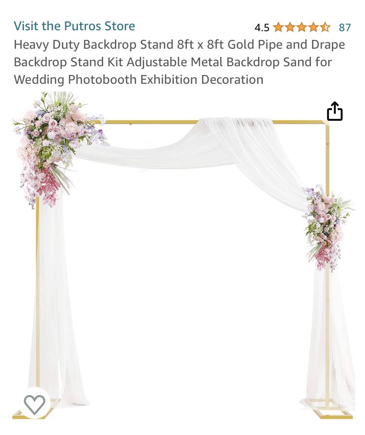 8’ X 8’ Gold Backdrop stand 