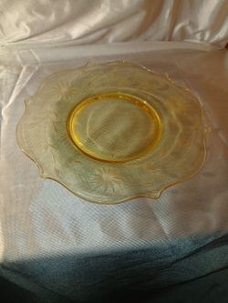 Yellow jubilee glass plate