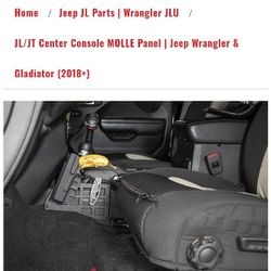 Jeep Gladiator n Wrangler Center Console Molle Panel