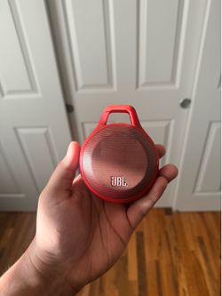 JBL Clip Portable Bluetooth Speaker Red Tested Working