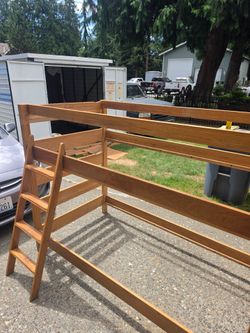 Brant Ranch Oak bunk bed set, solid wood