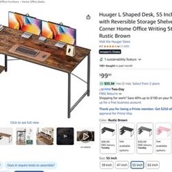 55 inch Home Office Computer Desk - $60
