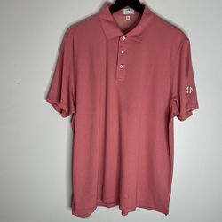Sun Day Red Classic Fit Golf Polo Shirt Mens XL Salmon Red