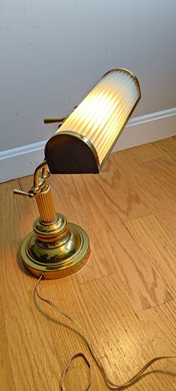 Very Rare Vintage Brass Adjustable Desk Lamp Bankers Lamp