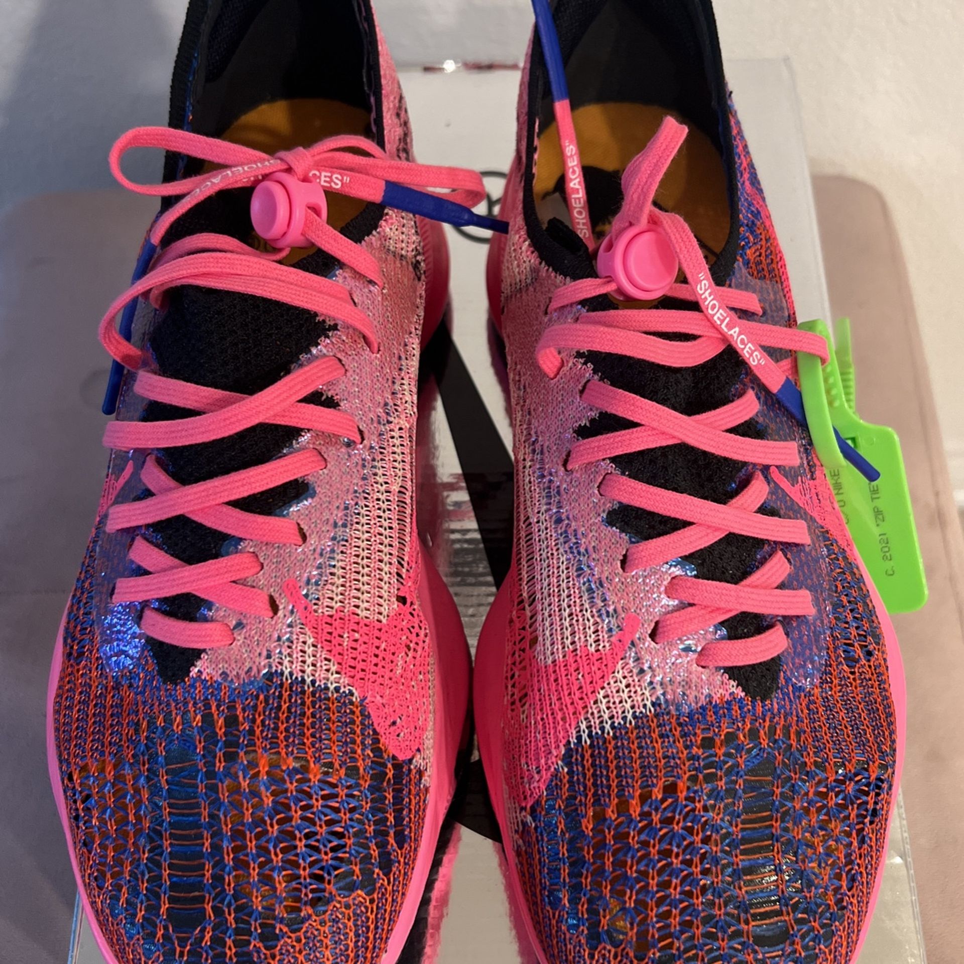 Nike x Off-White Air Zoom Tempo NEXT% “Pink Glow” Men’s Size 11.5 Running Shoes Nike × Off-White Used Off White Nike Air Zoom Tempo Next  main image 2