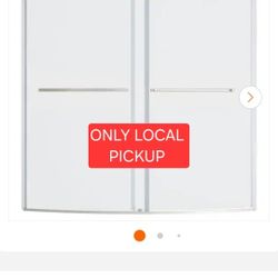 ✨️ American Standard Ovation Curve 60 in. W x 60 in.H Sliding Frameless Tub Door in Brushed Nickel 