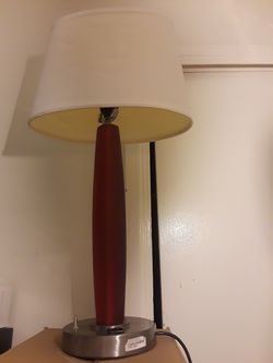 Table Desktop lamp with switch and outlet for laptop or cell phone charger