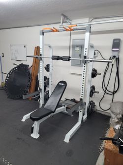 Used fitness gear half rack
