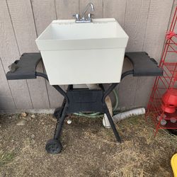 Utility sink set up