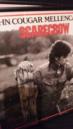 Autographed framed John Cougar Mellencamp poster